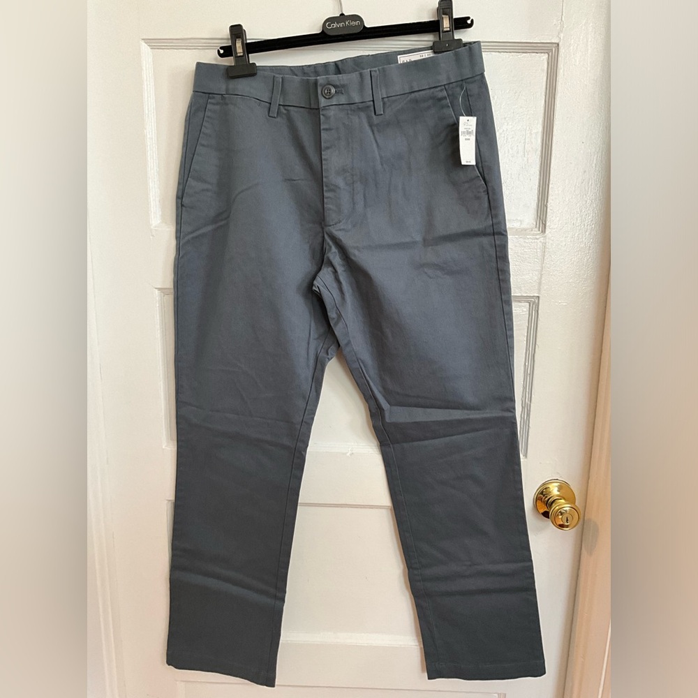 Men’s Pants, 98% spandex, color grey, 32/30 straight